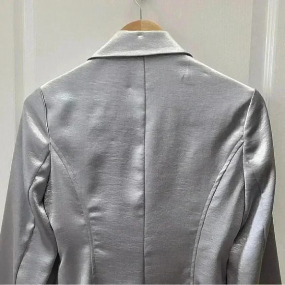 Le Chateau Silver Metallic Satin Blazer Sash  Belt Size Small - Picture 10 of 17